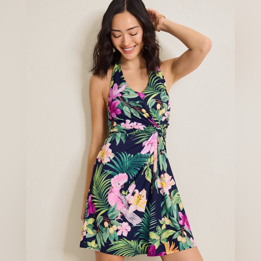 Tommy Bahama Tropical Bliss Halter Neck Dress size Medium NWT